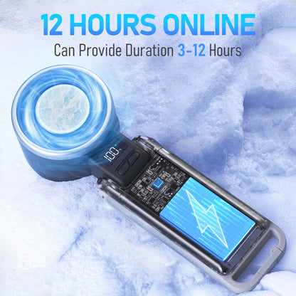 Portable Handheld Fan, 60°F Ice Cooling, 5 Speed 25550RPM