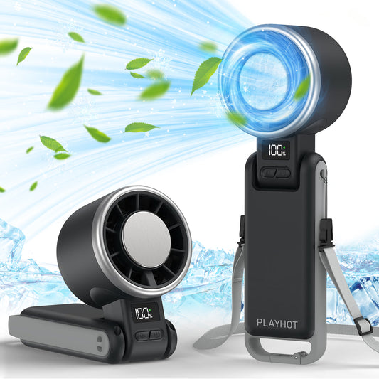 Portable Handheld Fan, 60°F Ice Cooling, 5 Speed 25550RPM