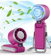 Portable Handheld Fan, 60°F Ice Cooling, 5 Speed 25550RPM