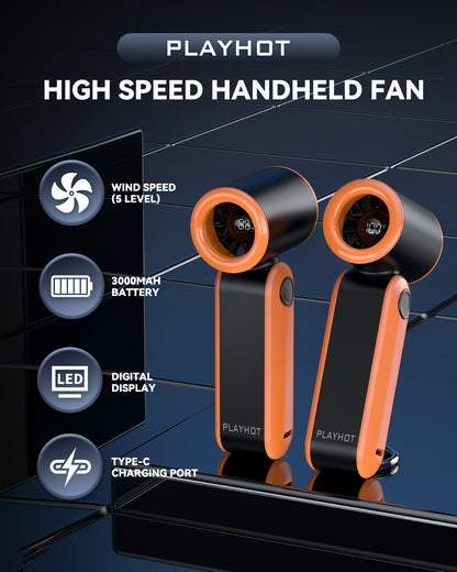 Portable Mini Turbo Fan - 17,400 RPM, 5 Speeds, 3000mAh, 8H Battery