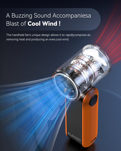 Portable Mini Turbo Fan - 17,400 RPM, 5 Speeds, 3000mAh, 8H Battery