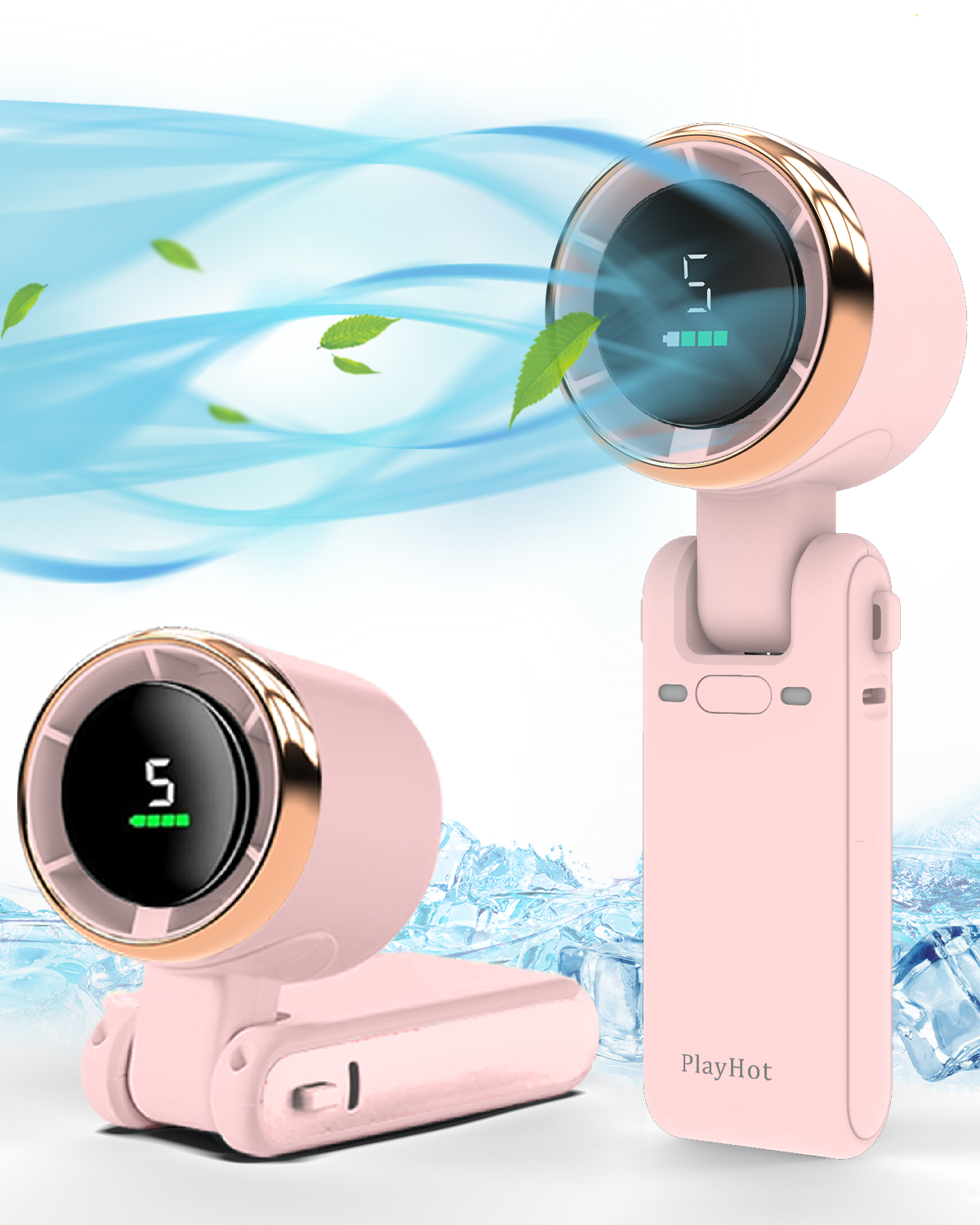 Portable Turbo Fan - 5 Speeds, 20H Battery, Ultra-Cooling