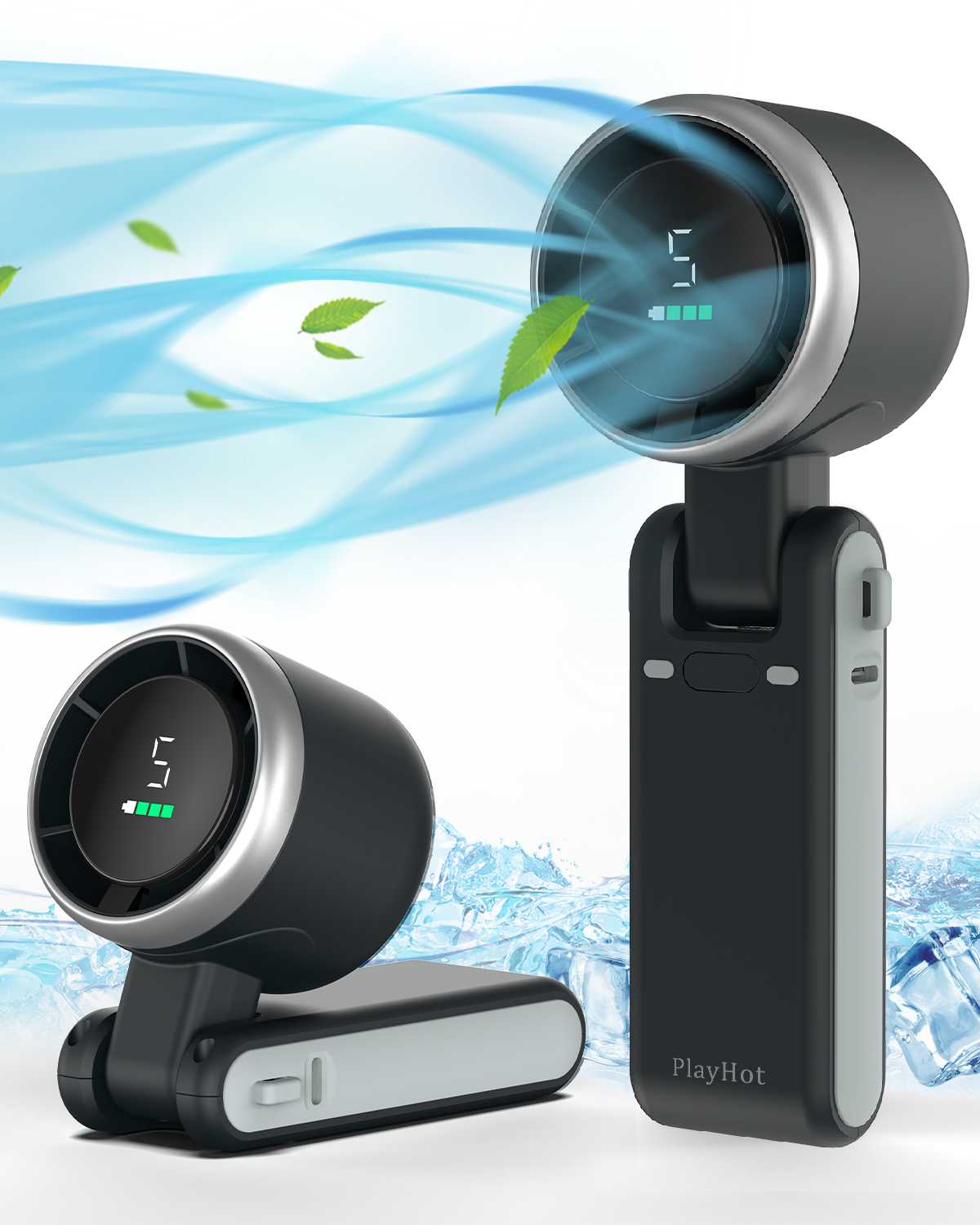 Portable Turbo Fan - 5 Speeds, 20H Battery, Ultra-Cooling
