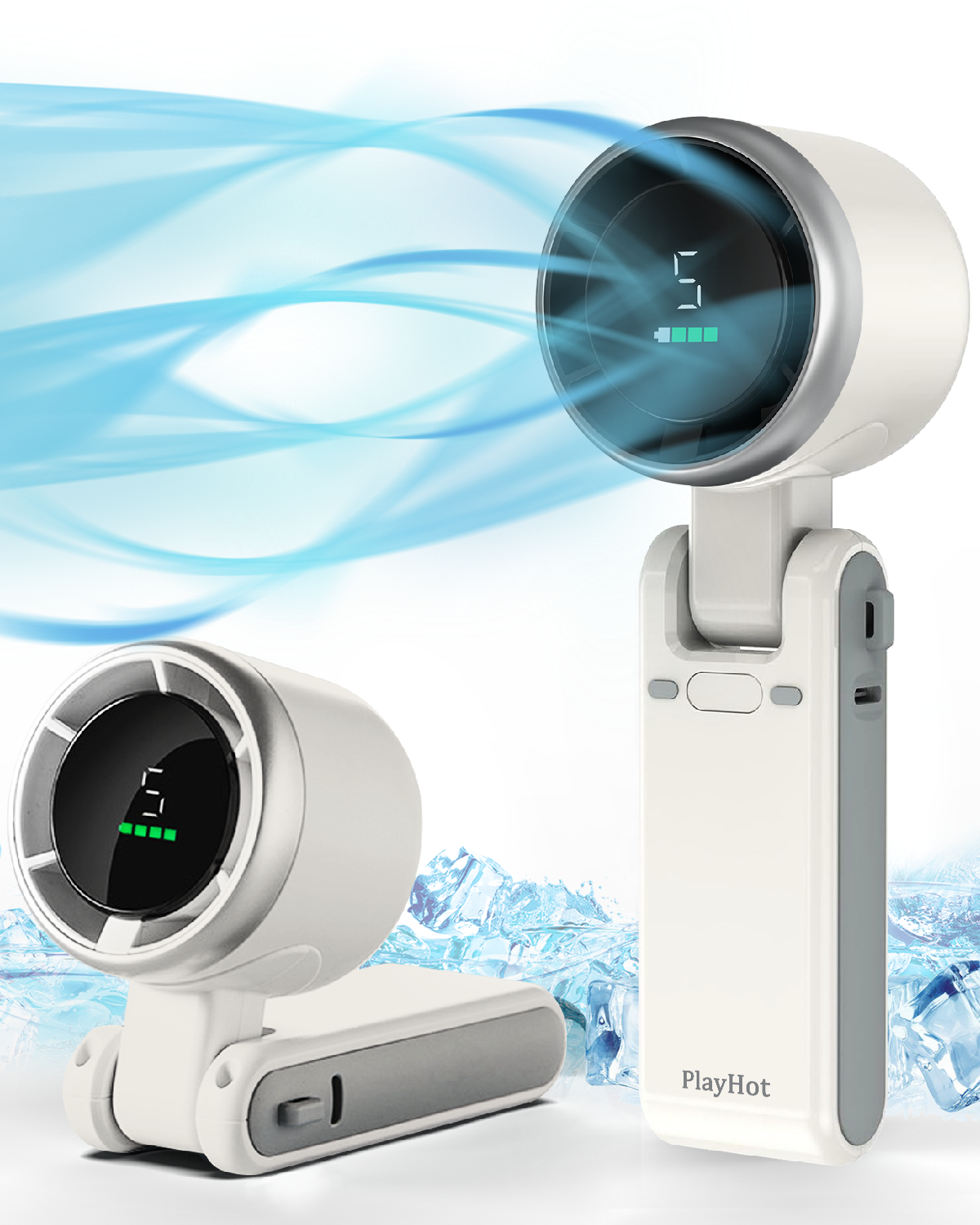 Portable Turbo Fan - 5 Speeds, 20H Battery, Ultra-Cooling