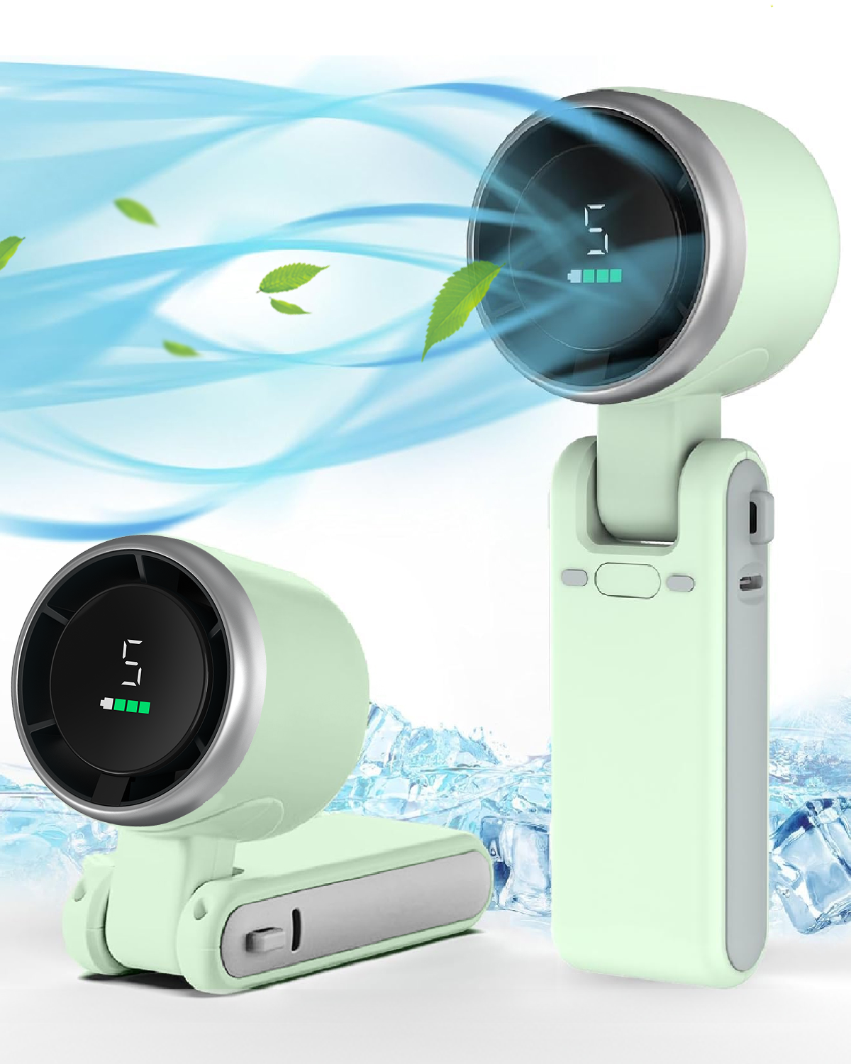 Portable Turbo Fan - 5 Speeds, 20H Battery, Ultra-Cooling