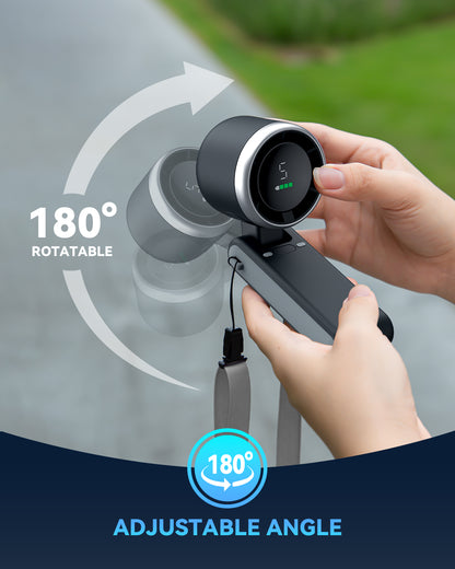 Portable Turbo Fan - 13,550 RPM, 5 Speeds, 20H Battery, Ultra-Cooling