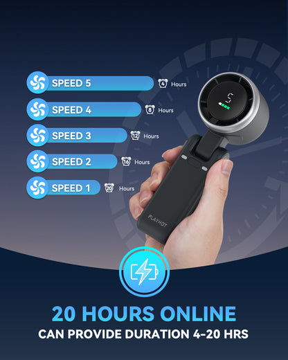Portable Turbo Fan - 13,550 RPM, 5 Speeds, 20H Battery, Ultra-Cooling